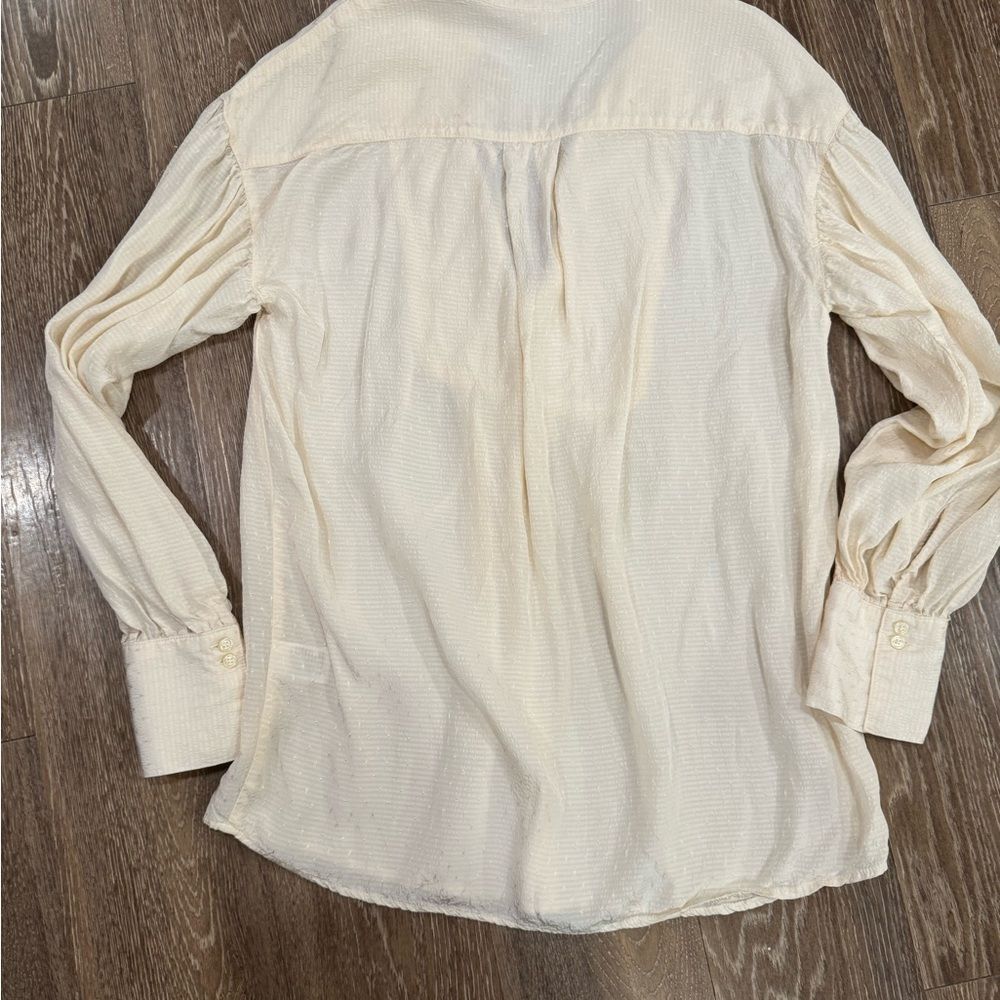 Treasure & Bond Cream Blouse with Ruffle Detail - Picture 2 of 7